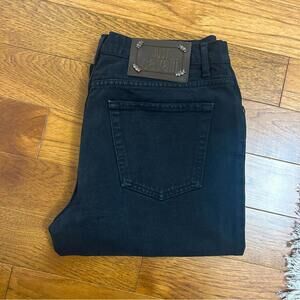 Roberto Cavalli Women's Black Denim Straight Leg Jeans, size 33